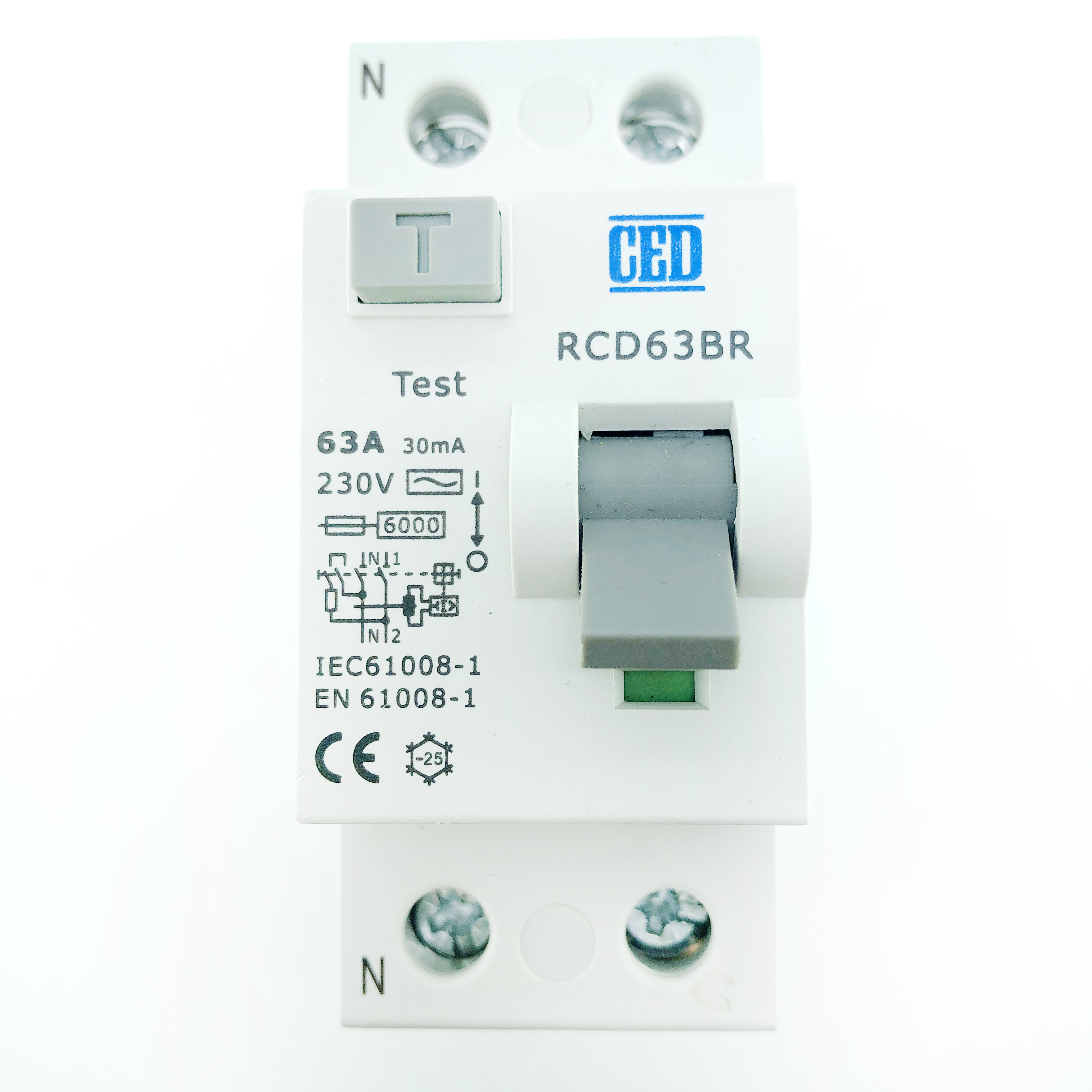 thumbnail interactive-video image 1 of ESR RCD Residual Current Device – 40A 63A 80A 30mA Double Pole 240V 6KA 2 Pole 1 of 5